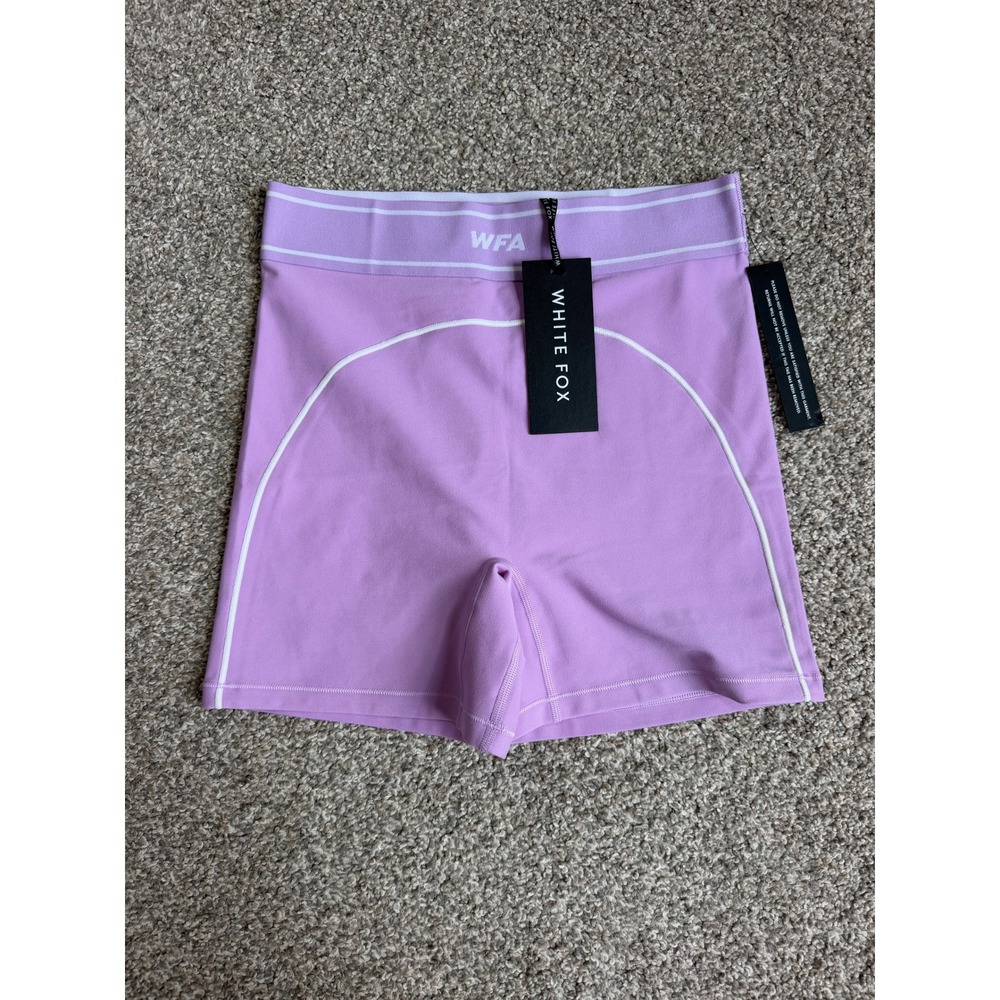 White Fox Active Adapt Bike Shorts Orchid Purple White Small NEW